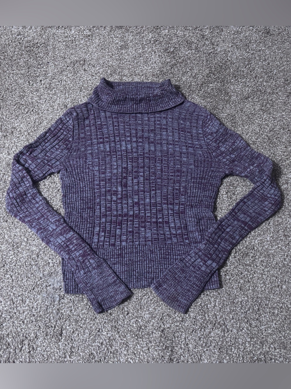 Aeropostale Marled Plum Ribbed Turtleneck Sweater